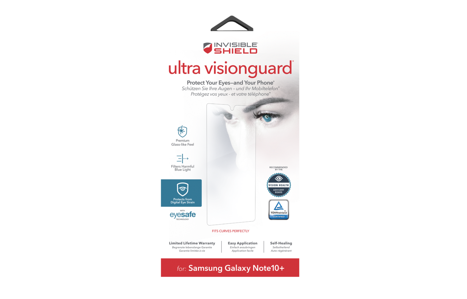 ZAGG InvisibleShield Samsung Galaxy Note 10 Plus Ultra VisionGuard, Screen (Screen Protector)