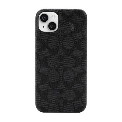 Coach iPhone 14 Plus Slim Wrap Case, Signature C Black