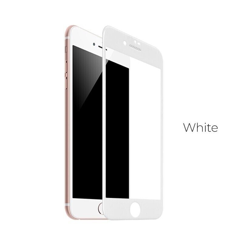 Komass iPhone 6/7/8 Plus 5.5" Tempered Glass, White (Screen Protector)