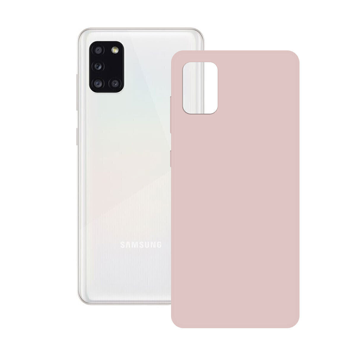 Komass Samsung Galaxy A31 Liquid Silicone Back Cover, Pink