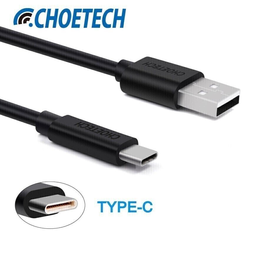 Choetech USB-A to USB-C Cable (1 Meter), Black