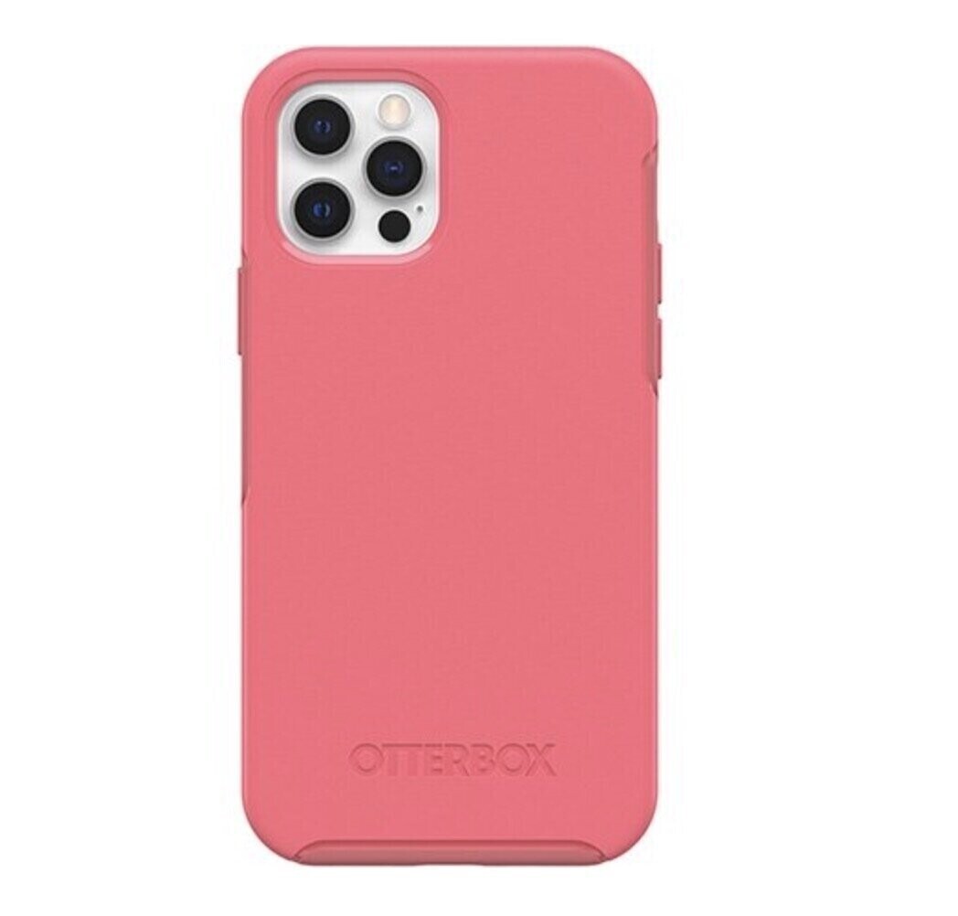 OtterBox iPhone 12 / iPhone 12 Pro Symmetry Series+ Case with MagSafe, Tea Petal (Pink/Rose)