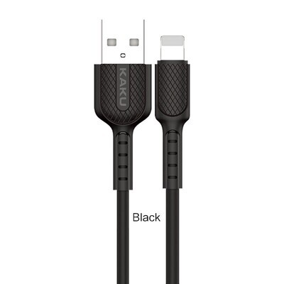 Kaku KSC-111 XIANGJIAO Ultra Soft Silicone Cable (USB To Lightning) (1M), Black
