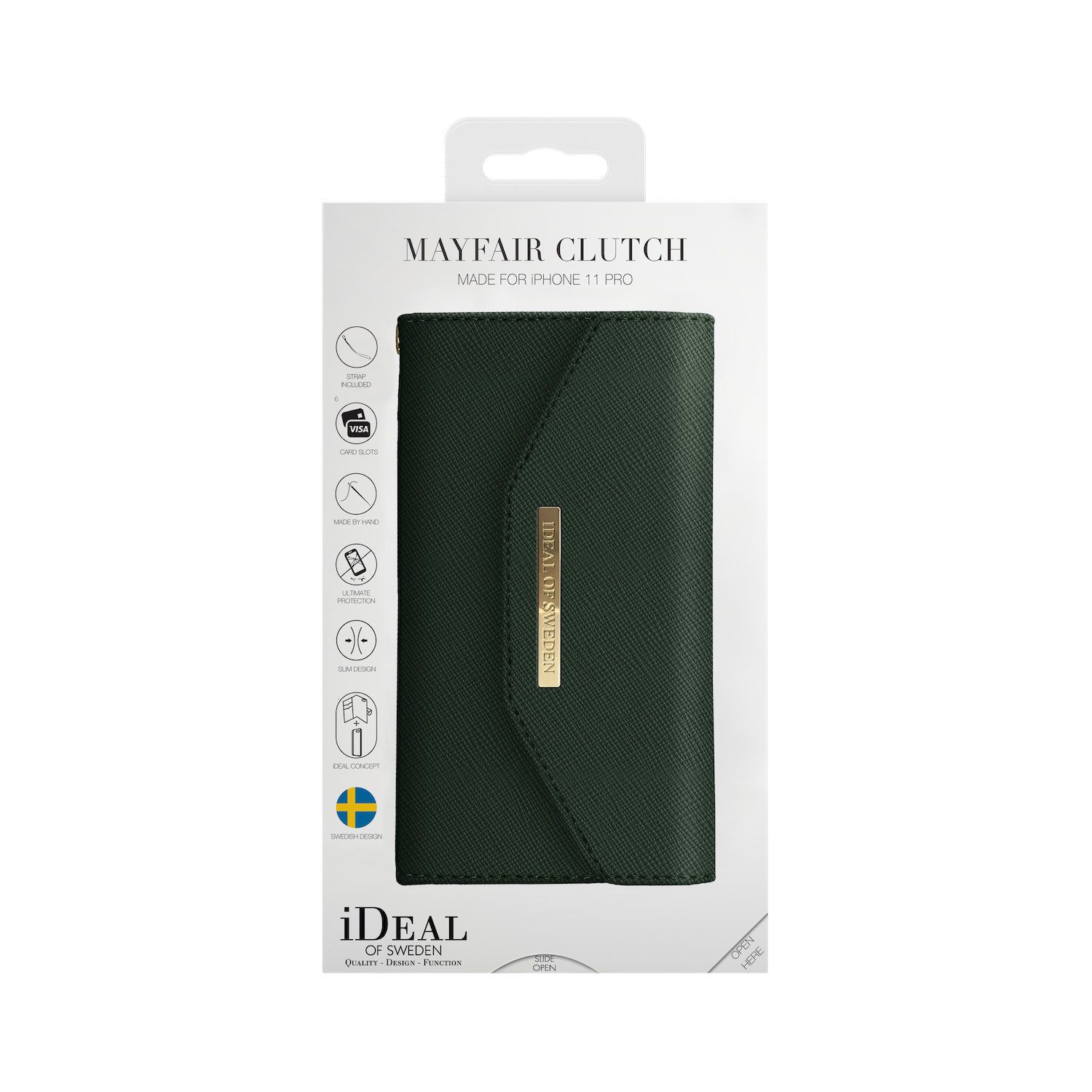 iDeal Of Sweden iPhone 11 Pro 5.8&quot; Mayfair Clutch, Green