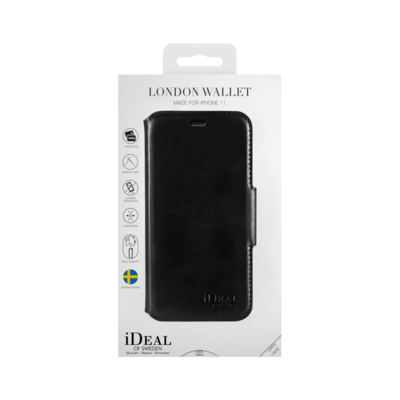 iDeal Of Sweden iPhone 11 6.1" London Wallet Case, Black