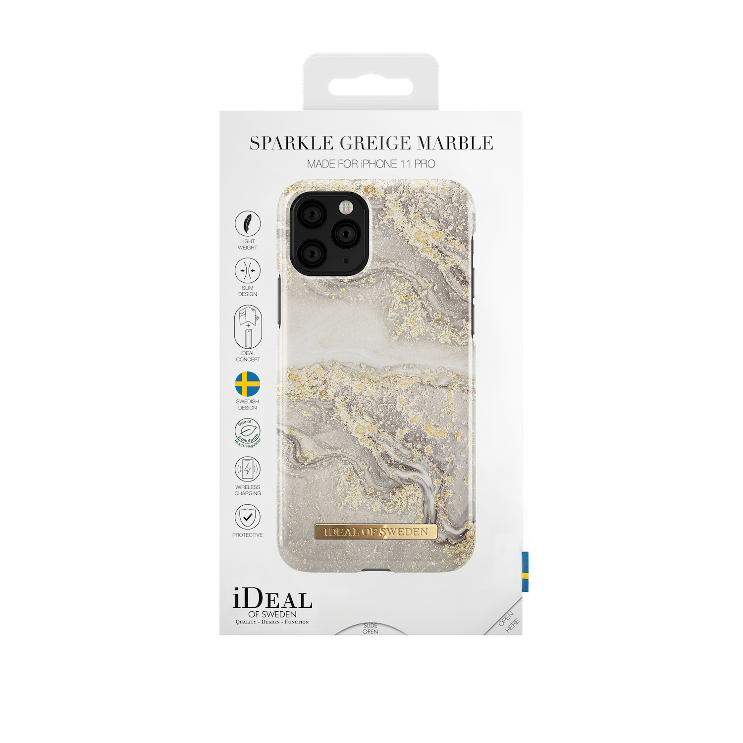 iDeal Of Sweden iPhone 11 Pro 5.8" Fashion Case 2019, Sparkle Greige Marble