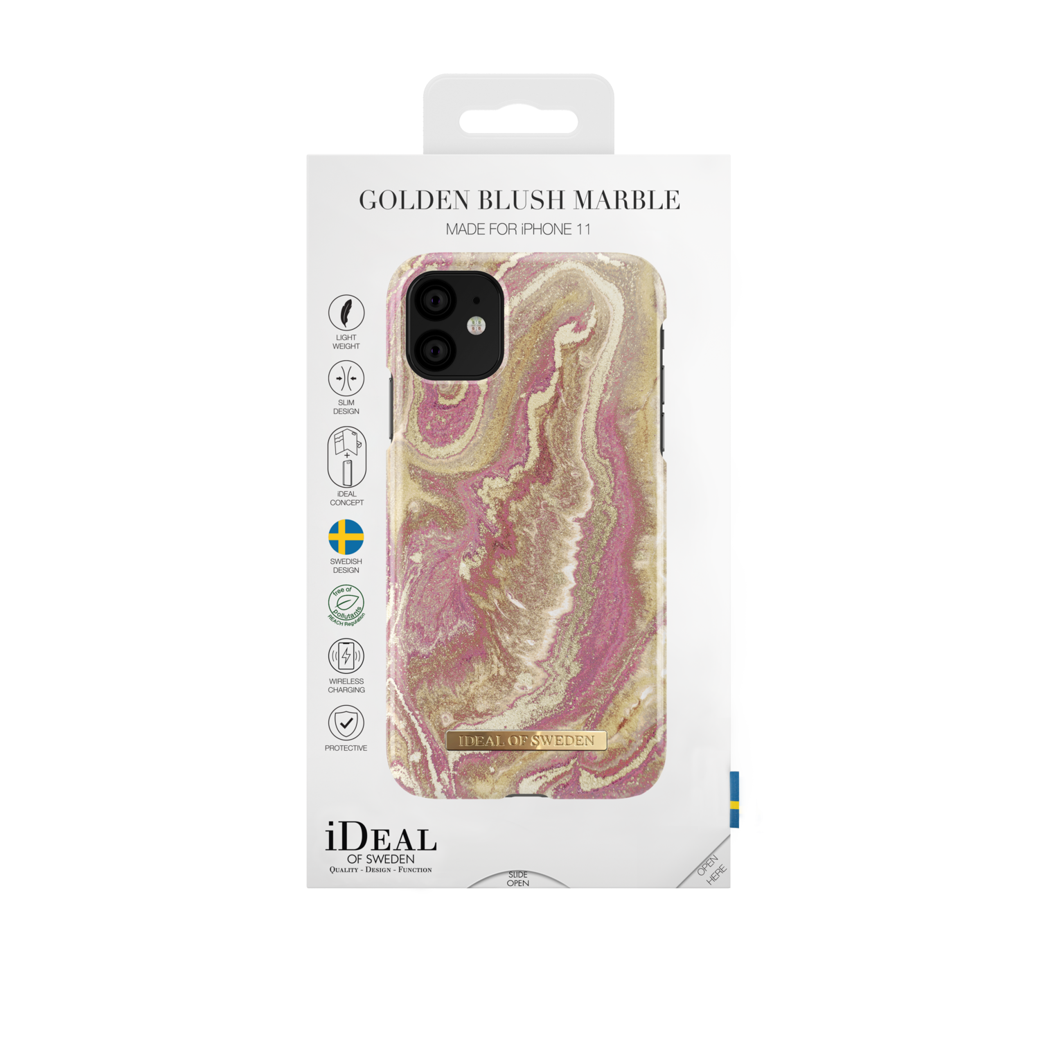iDeal Of Sweden iPhone 11 6.1" Fashion Case 2019, Golden Blush Marble