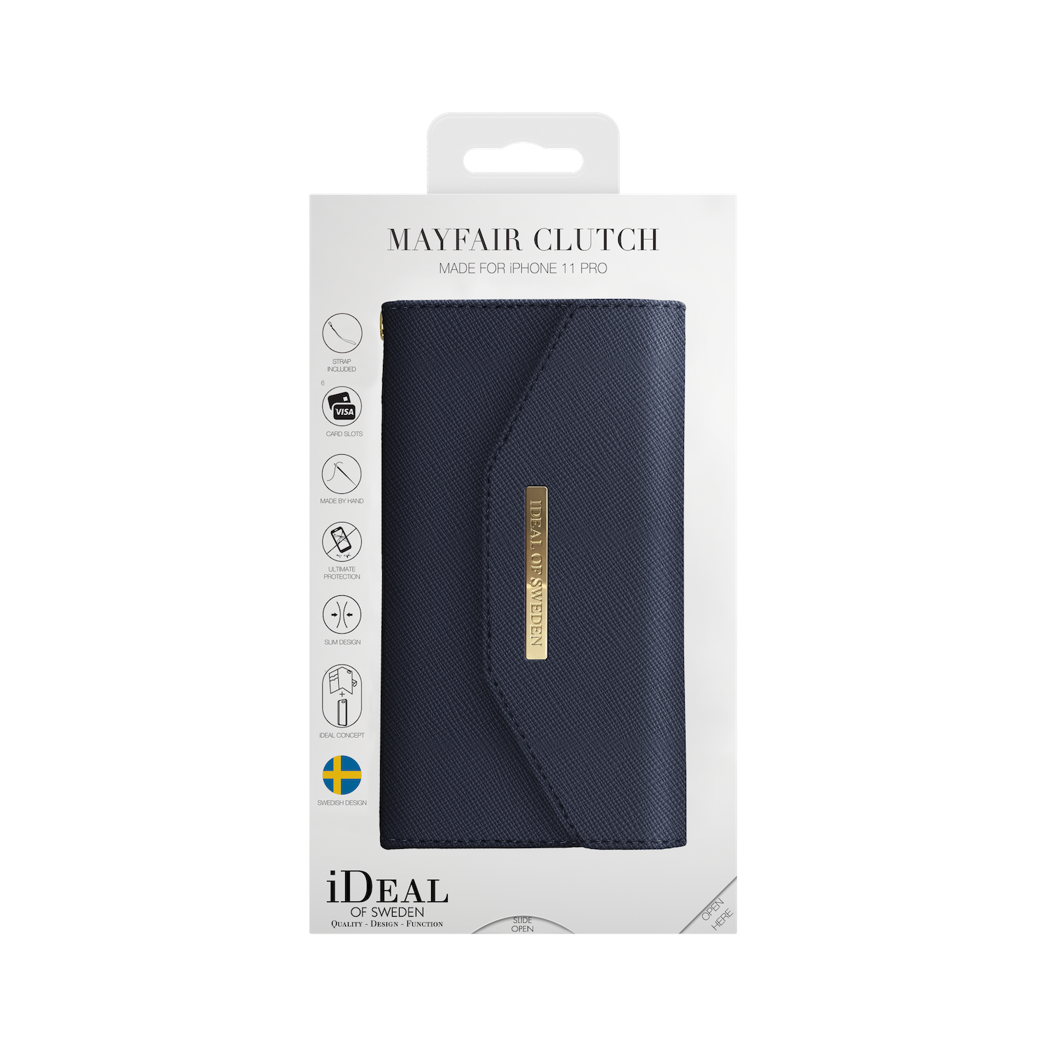iDeal Of Sweden iPhone 11 Pro 5.8" Mayfair Clutch, Navy