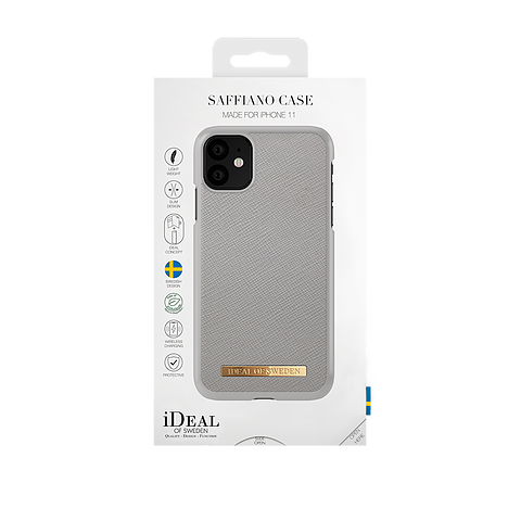 iDeal Of Sweden iPhone 11 6.1" Fashion Case Saffiano, Light Grey