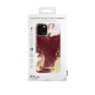 iDeal Of Sweden iPhone 11 Pro 5.8&quot; Fashion Case 2019, Golden Burgundy Marble