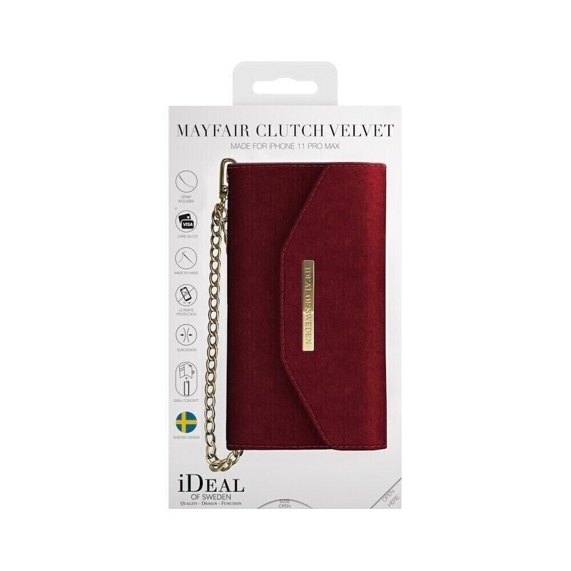 iDeal Of Sweden iPhone 11 Pro Max 6.5&quot; Mayfair Clutch Velvet, Red