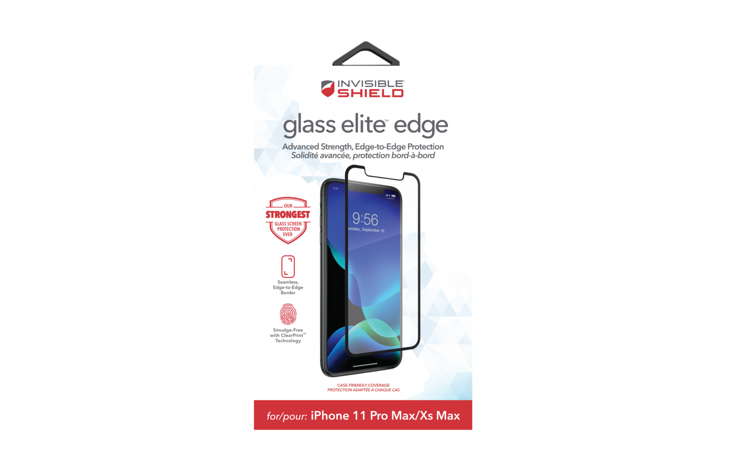 ZAGG InvisibleShield iPhone 11 Pro Max/ Xs Max 6.5" Glass Elite Edge, Screen Black (Screen Protector)