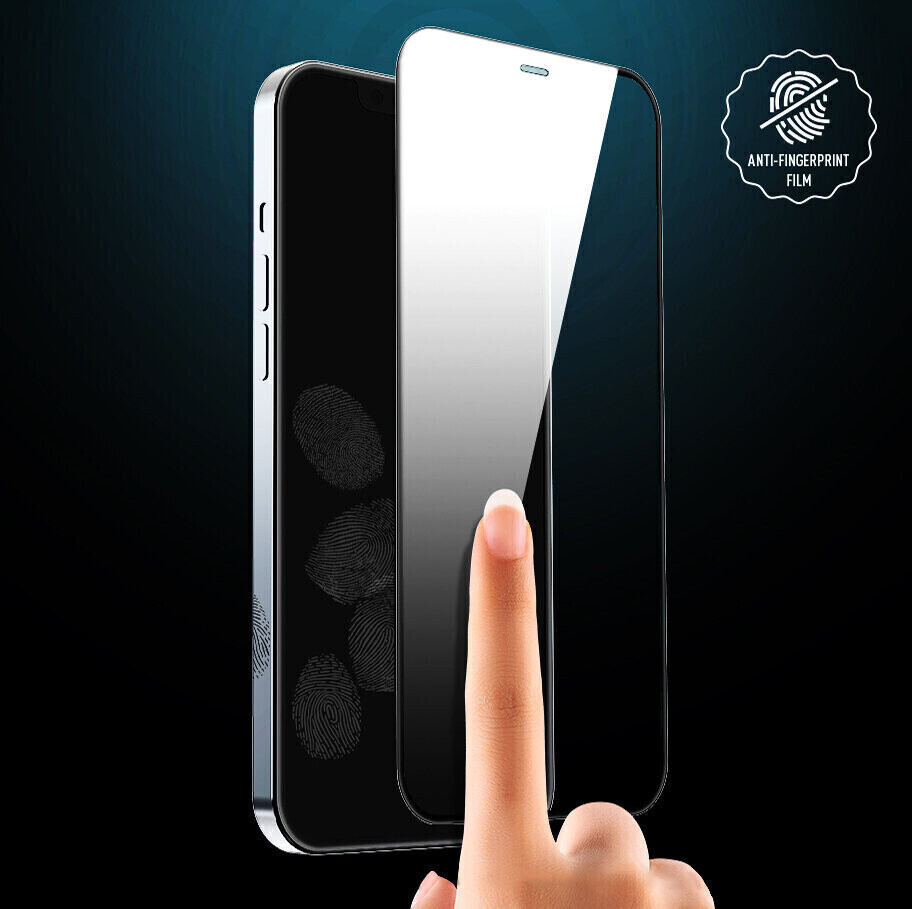 Comma iPhone 11 Pro 5.8" Tempered Glass, Full Screen Anti-Glare Black (Purple)
