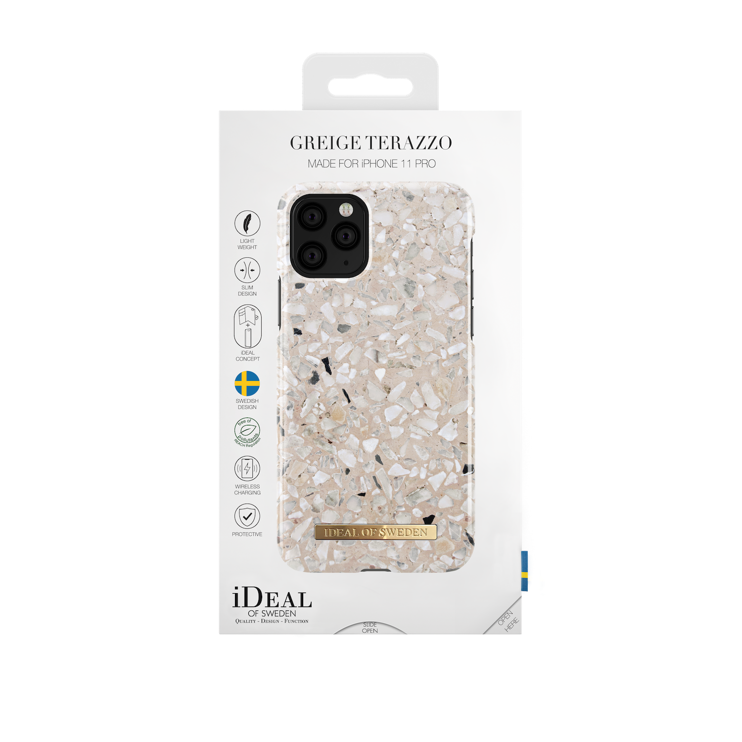iDeal Of Sweden iPhone 11 Pro 5.8" Fashion Case 2019, Greige Terrazzo