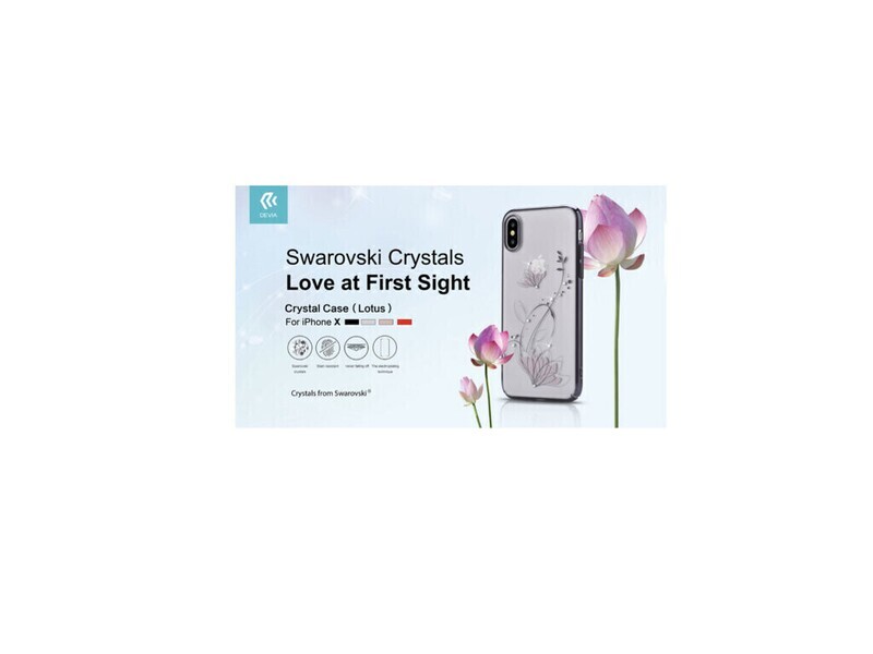 Devia iPhone X Crystal Lotus Case, Silver