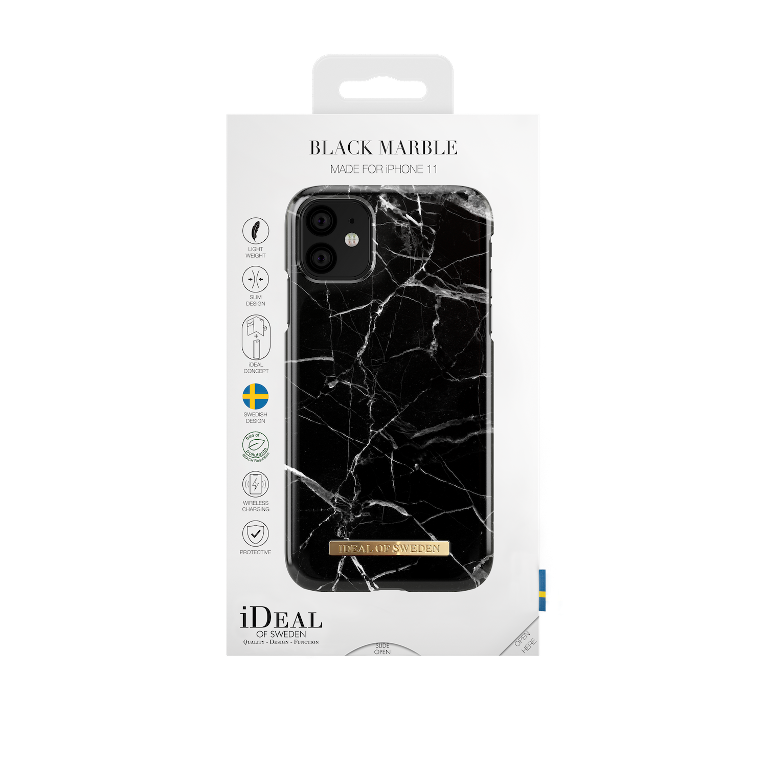 iDeal Of Sweden iPhone 11 6.1" Fashion Case 2019, Black Marble