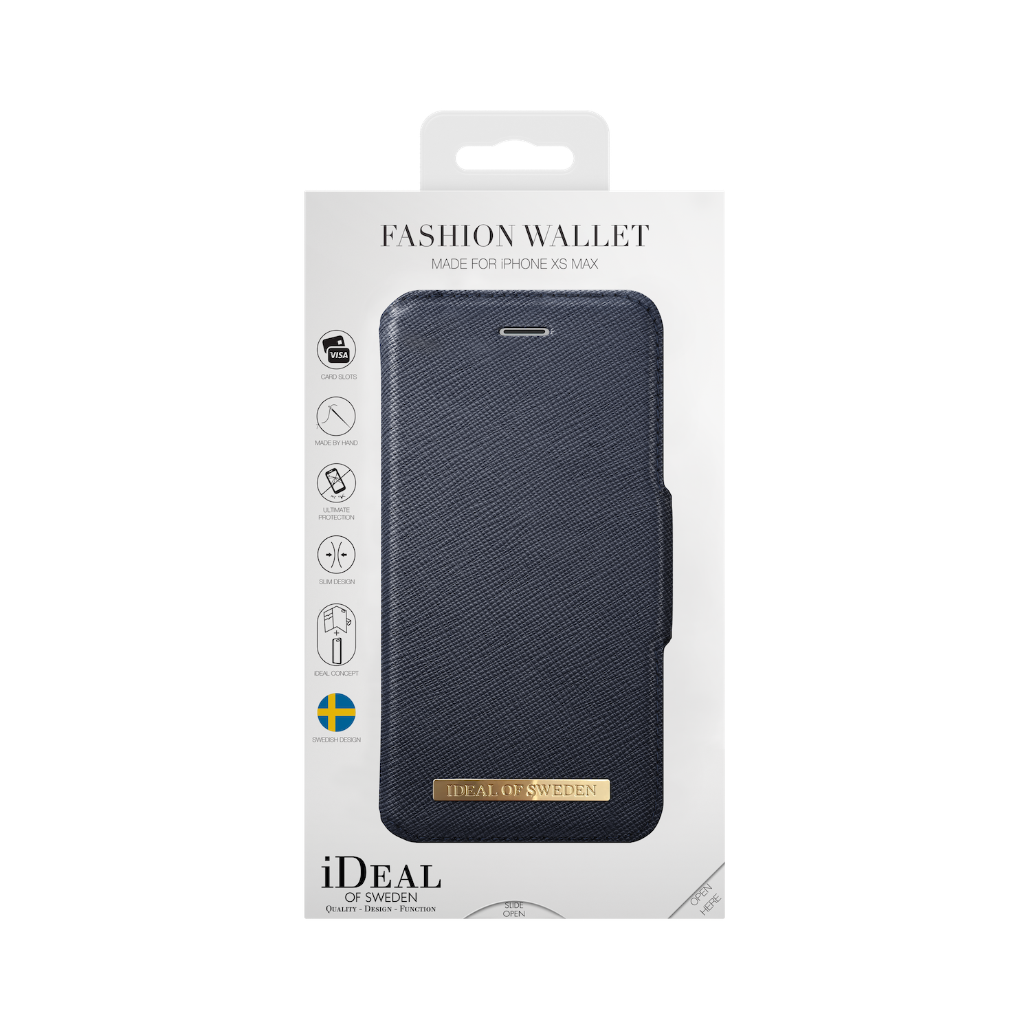 iDeal Of Sweden iPhone Xs Max Fashion Wallet, Navy