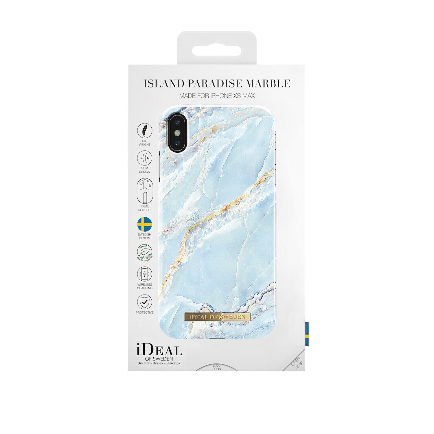 iDeal Of Sweden iPhone Xs Max Fashion Case S/S 2017, Island Paradise Marble