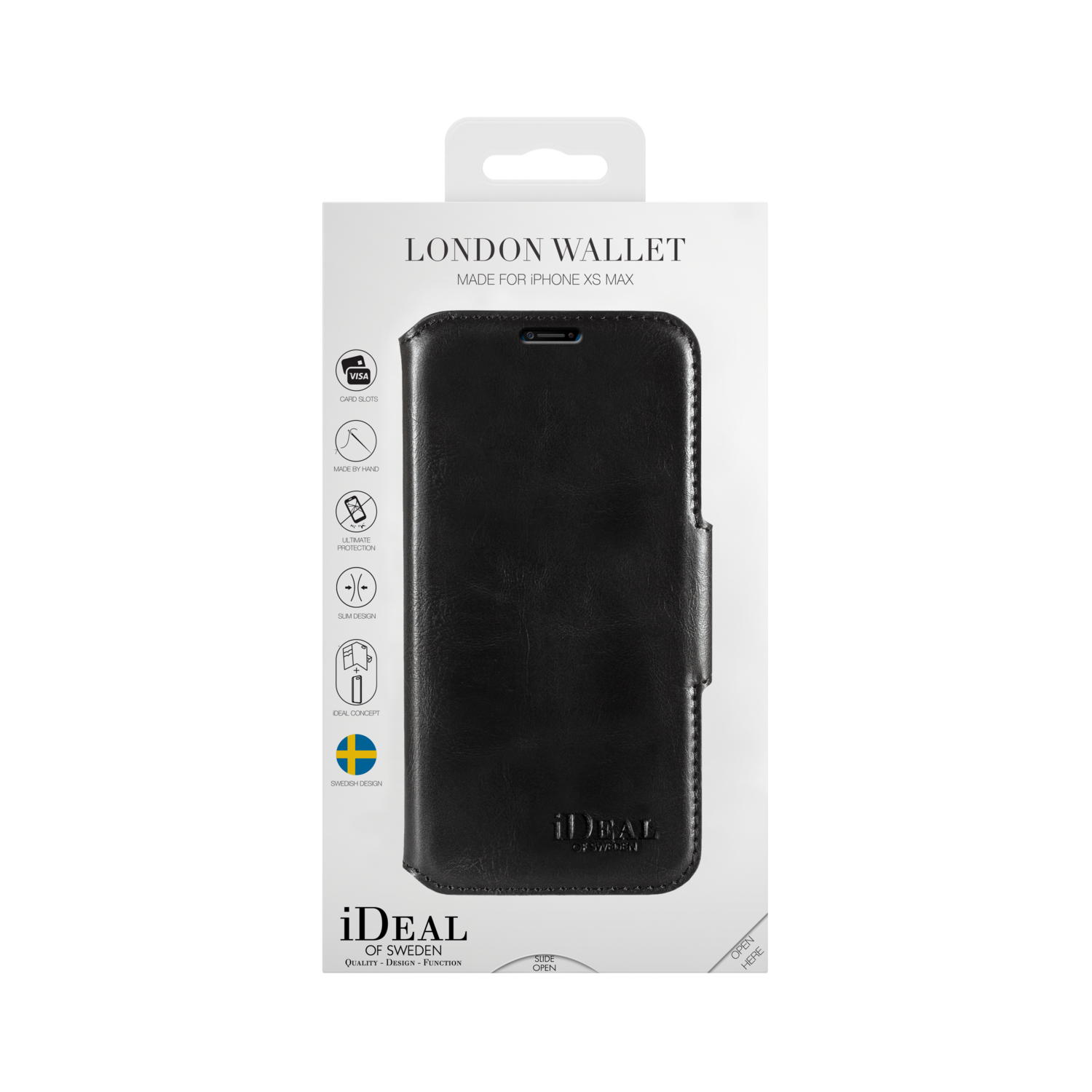 iDeal Of Sweden iPhone Xs Max London Wallet, Black