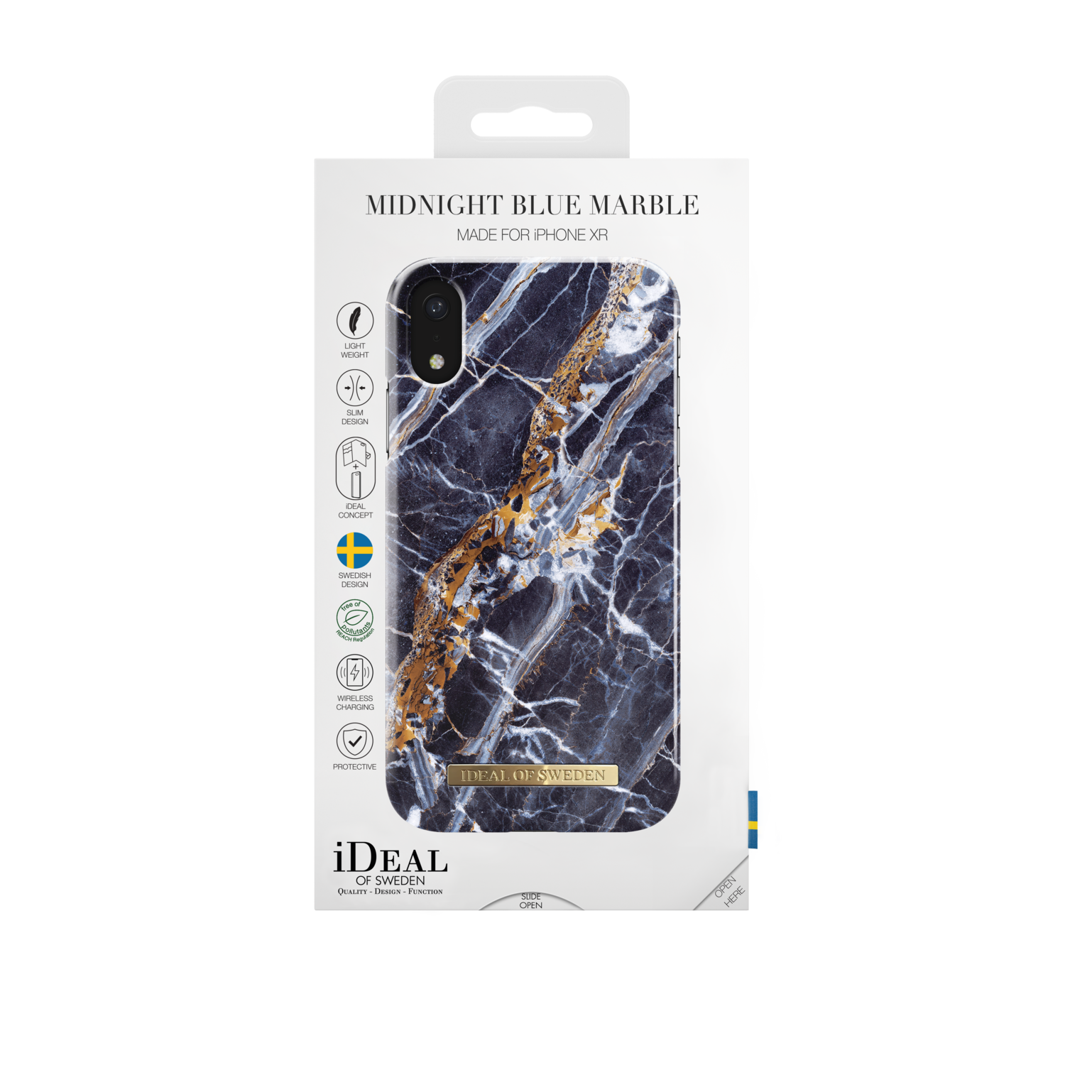 iDeal Of Sweden iPhone XR Fashion Case A/W 17-18, Midnight Blue Marble