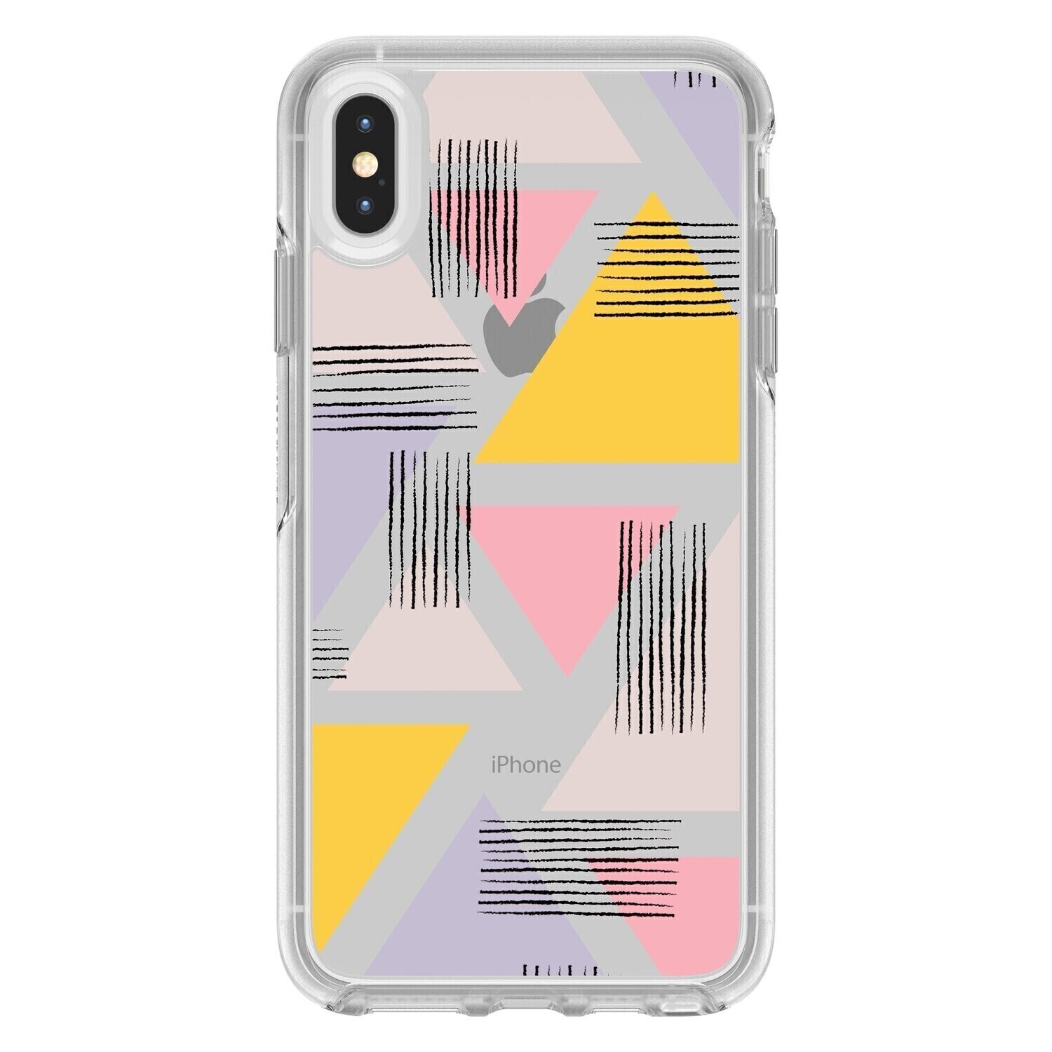 OtterBox iPhone Xs Max Symmetry Clear Series, Graphic Love Triangle (Clear/Graphic)