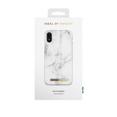 iDeal Of Sweden iPhone XR Fashion Case, White Marble
