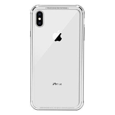 SwitchEasy iPhone Xs Max Glass X TPU+Glass Case, White