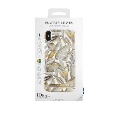 iDeal Of Sweden iPhone Xs Max Fashion Case 2019, Platinum Leaves