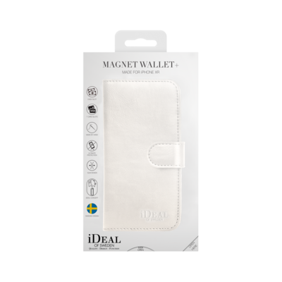iDeal Of Sweden iPhone XR Magnet Wallet+, White