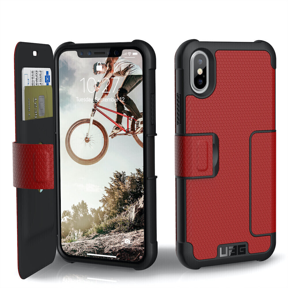 UAG iPhone X Metropolis Case, Magma/Silver (Red)