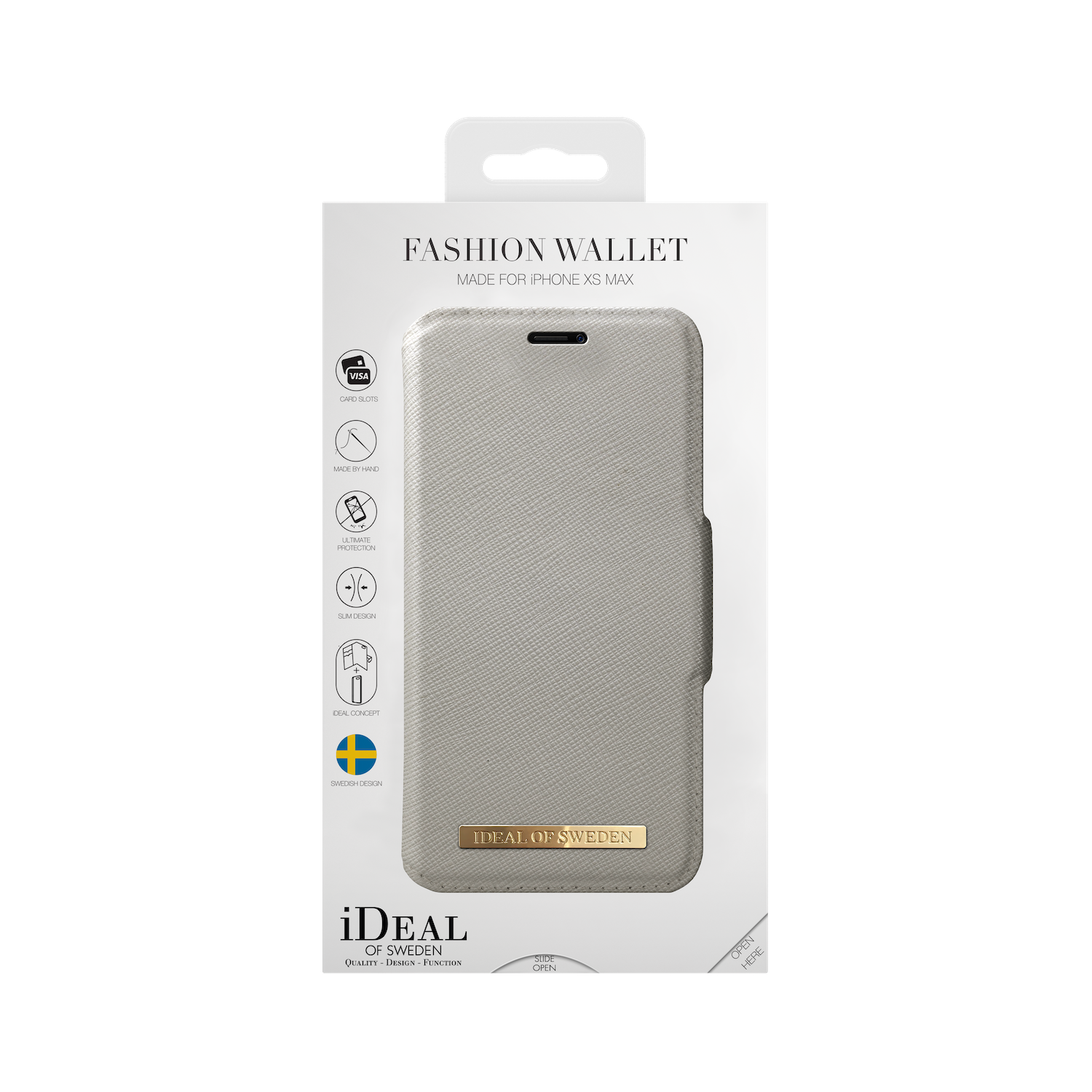 iDeal Of Sweden iPhone Xs Max Fashion Wallet, Light Gray