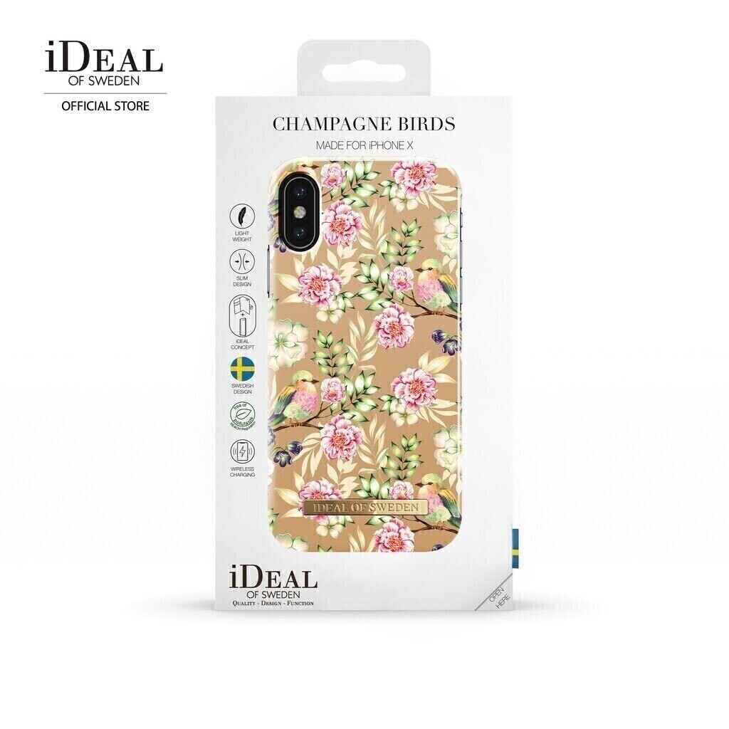 iDeal Of Sweden iPhone X Fashion Case A/W 17-18, Champagne Birds
