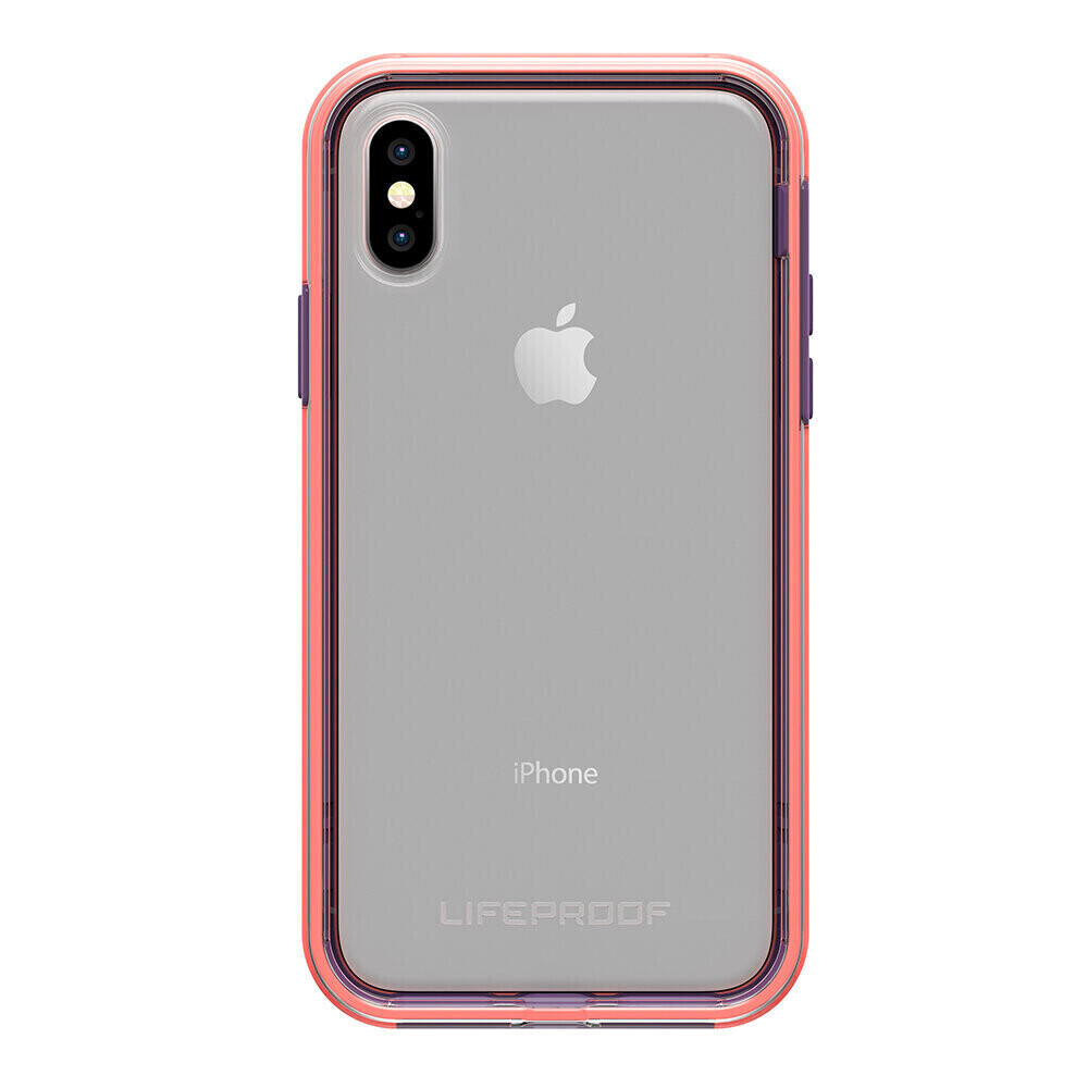 LifeProof iPhone X Slam Series, Free Flow (Clear/Coral/Lilac) (77-57434)