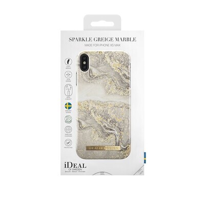 iDeal Of Sweden iPhone Xs Max Fashion Case 2019, Sparkle Greige Marble