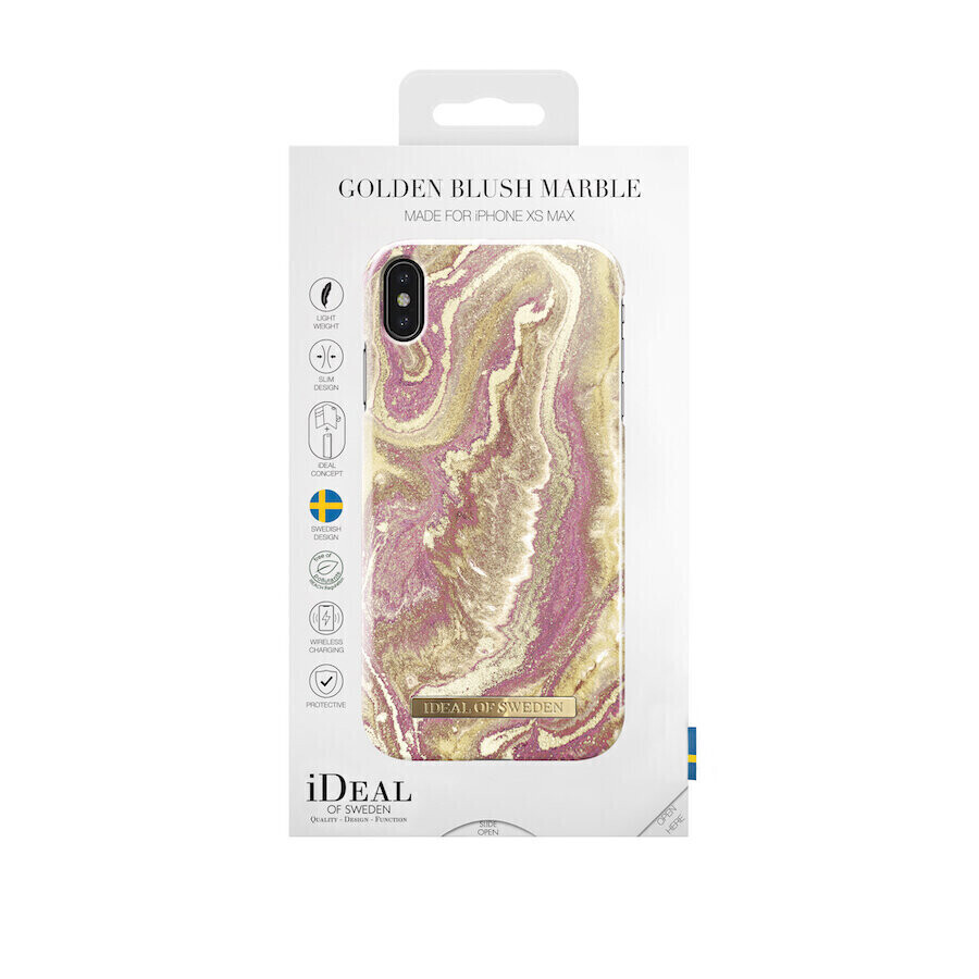 iDeal Of Sweden iPhone Xs Max Fashion Case 2019, Golden Blush Marble