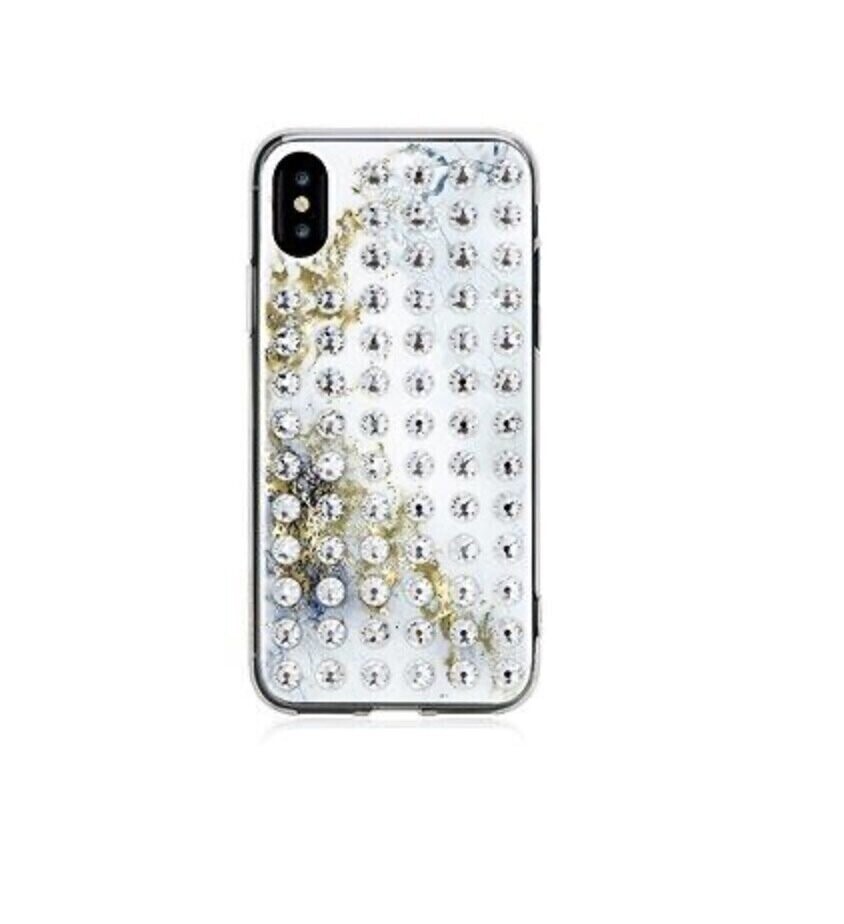 Bling My Thing iPhone X Extravaganza, Pure Alabaster / Crystal
