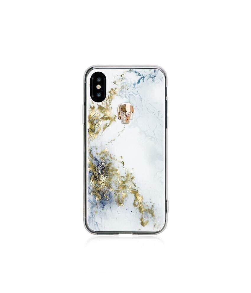 Bling My Thing iPhone X Simple is Beautiful, Treasure Alabaster / Silver Night Skull