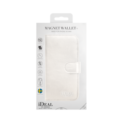iDeal Of Sweden iPhone Xs Max Magnet Wallet+, White