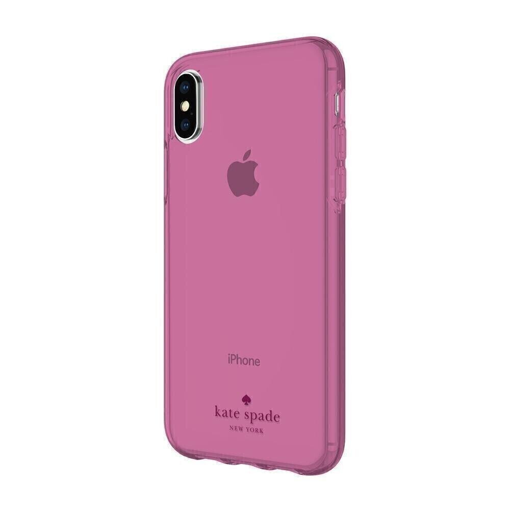 Kate Spade New York iPhone Xs Max Flexible Case, Pink Tinted TPU