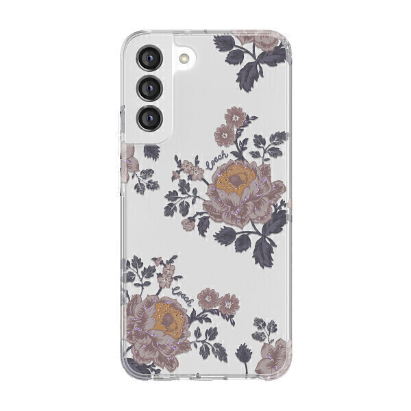 Coach Samsung Galaxy S22 Plus 5G Protective, Moody Floral/Purple/Multi/Clear/Glitter Accents