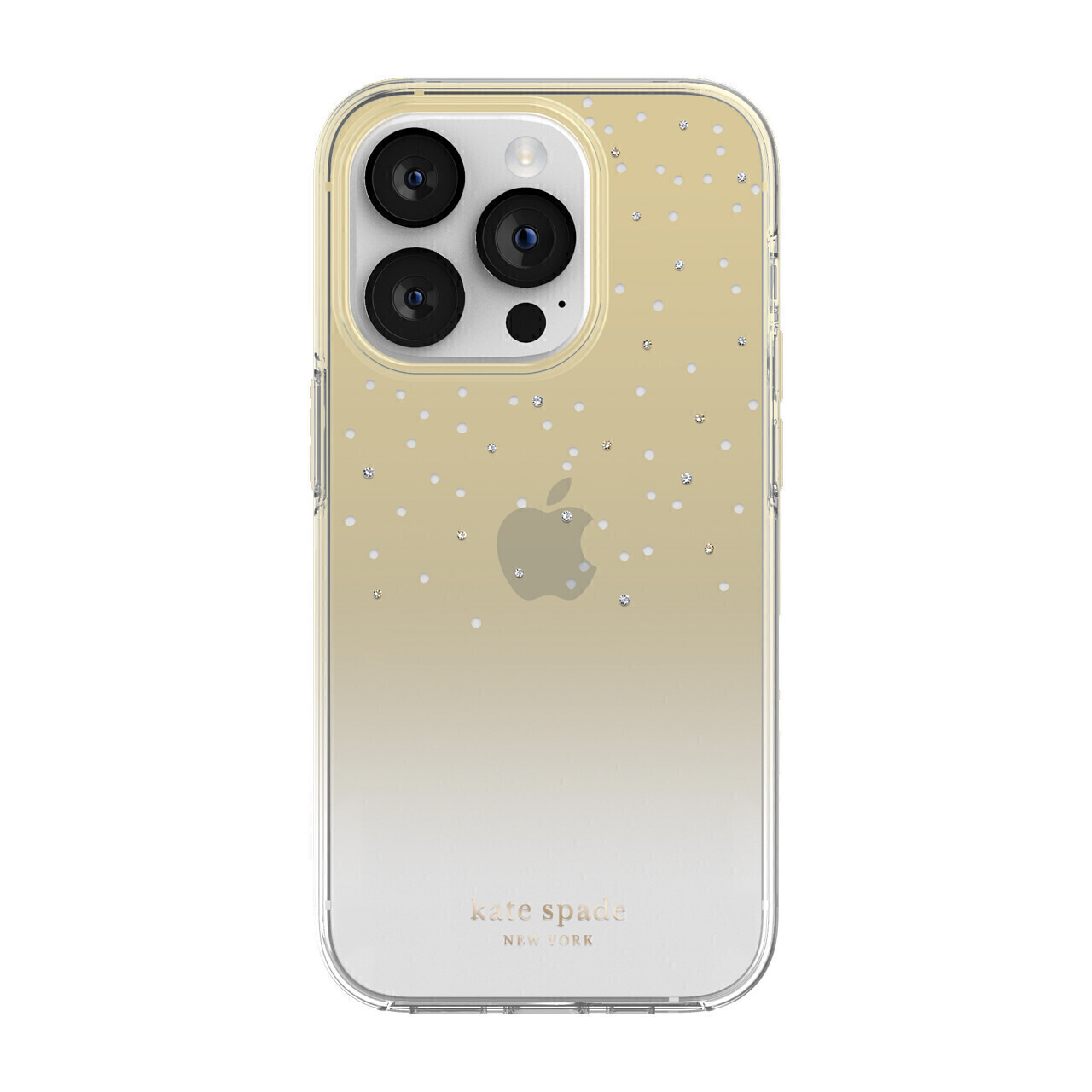 Kate Spade iPhone 14 Pro Protective Hardshell, Gold Metallic Ombre