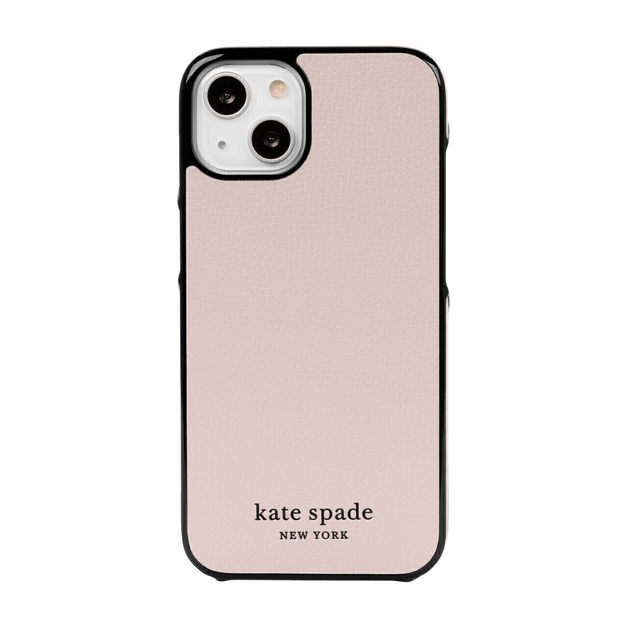 Kate Spade iPhone 13 Wrap, Pale Vellum/Black Bumper/Black Logo