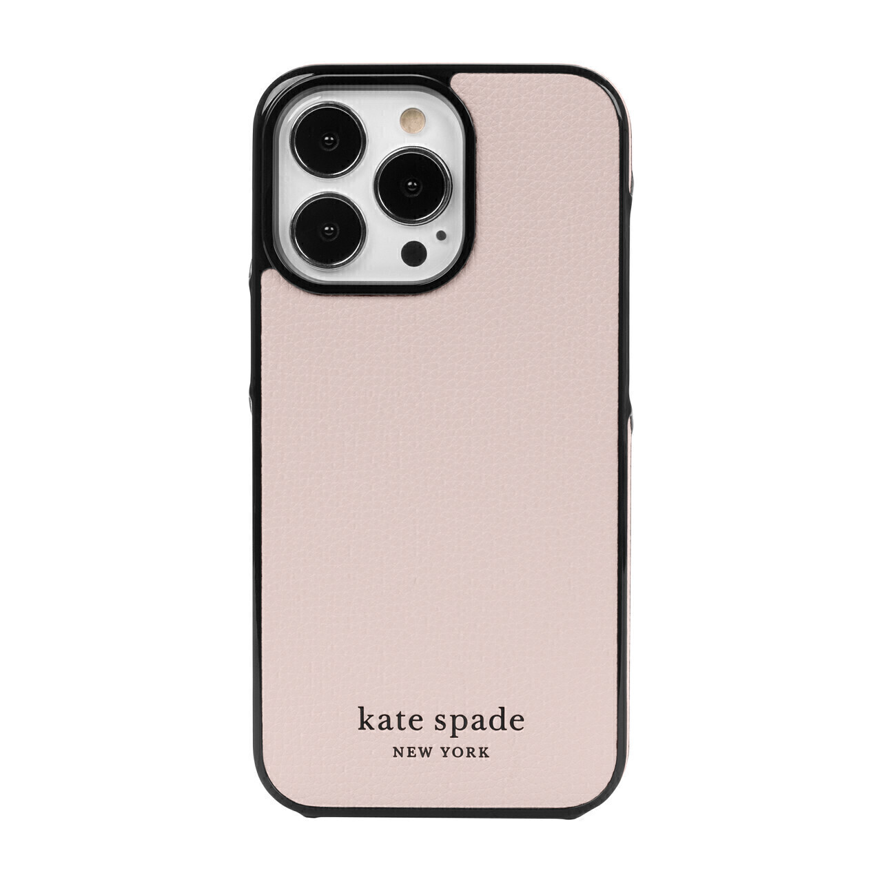 Kate Spade iPhone 13 Pro Wrap, Pale Vellum/Black Bumper/Black Logo
