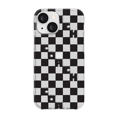 Coach iPhone 13 mini Protective, Checkered Black/Clear