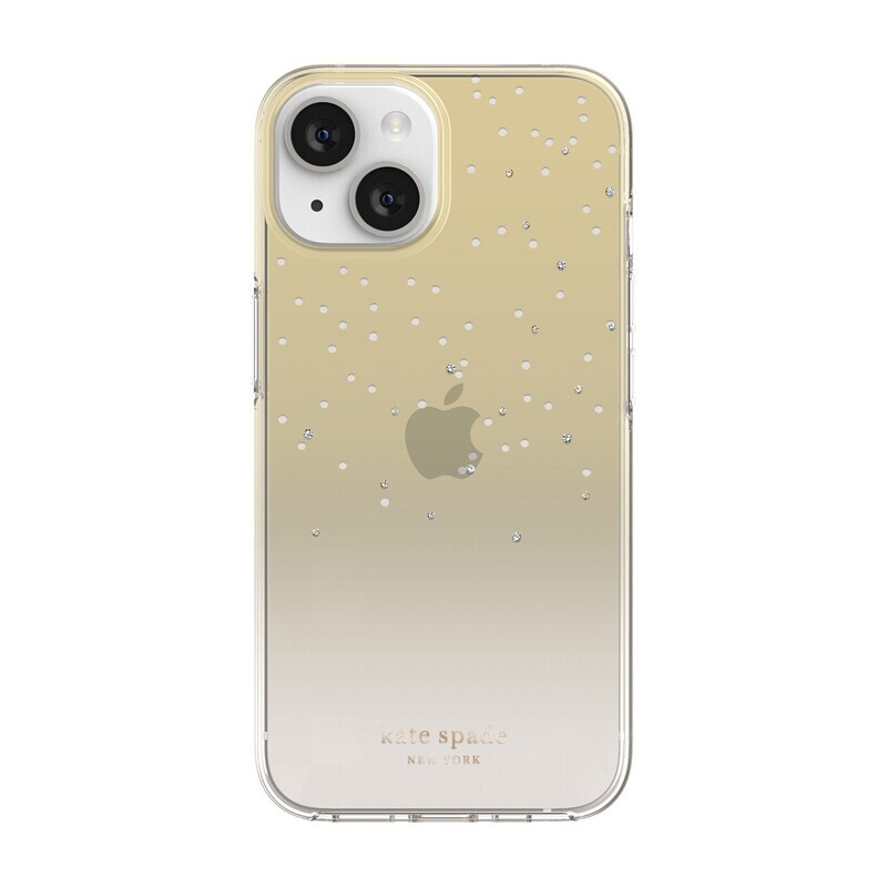 Kate Spade iPhone 14 Protective Hardshell, Gold Metallic Ombre