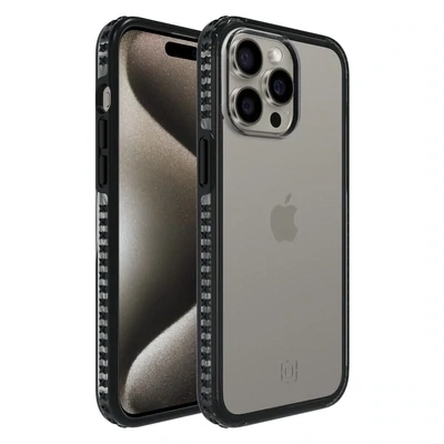 Incipio iPhone 15 Pro Max Grip Case, Black/Clear