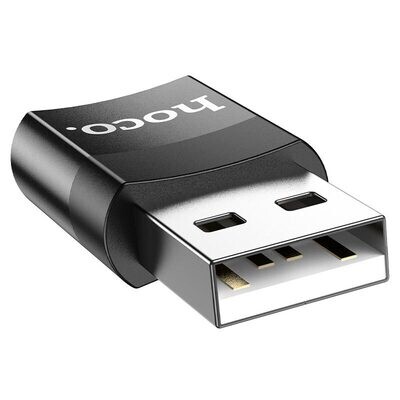 hoco UA17UC USB to Type-C USB2.0 Adapter, Black