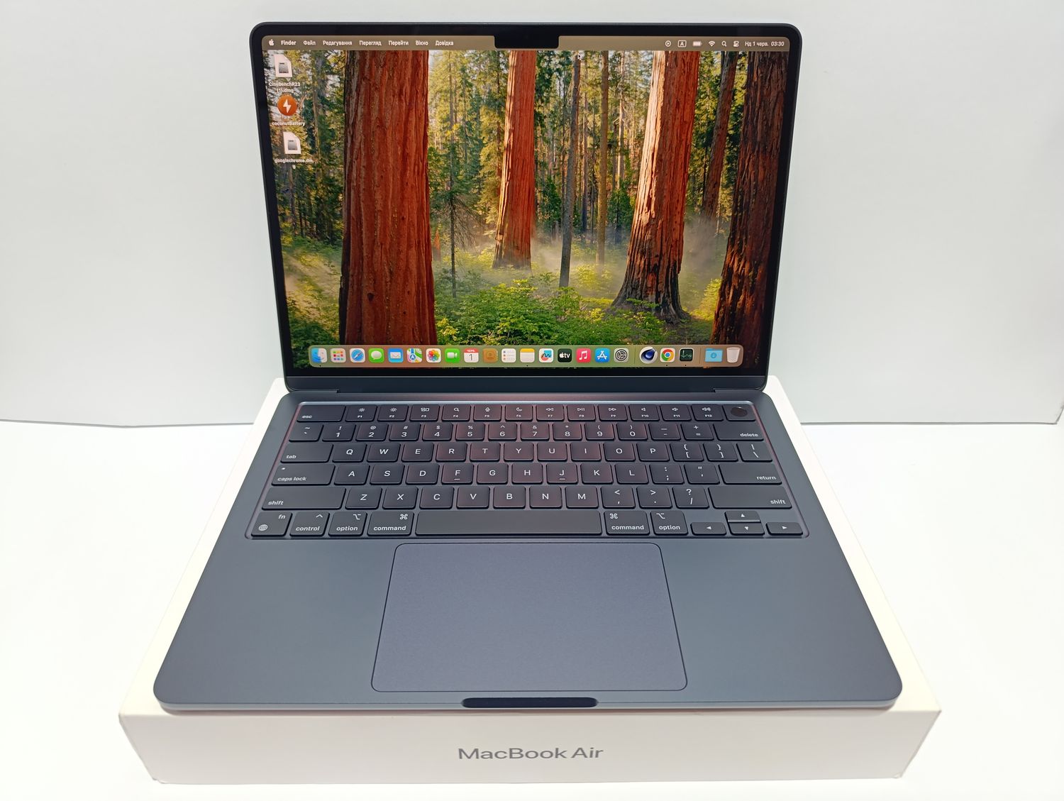 ІДЕАЛЬНИЙ 03/2025! КАСТОМНИЙ Macbook Air 13.6 M3 Midnight TOP 24GB RAM/швидкий 2-чіповий SSD 512GB!/ПОВНИЙ КОМПЛЕКТ + чохол / Apple Care до 03/2026!