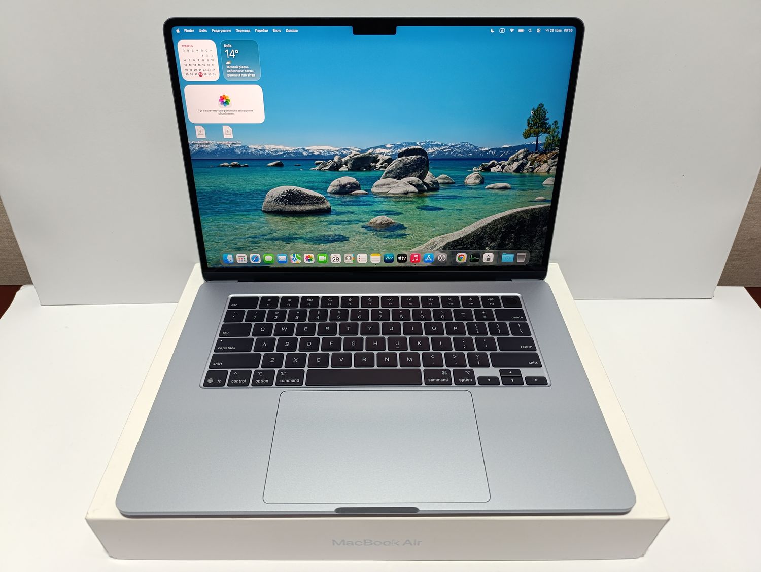 OPEN BOX 2 ЦИКЛИ Macbook Air 15 M4 SKY BLUE 24GB RAM! /2-х чиповий швидкий SSD 512GB/ ПОВНИЙ КОМПЛЕКТ / APPLE CARE 01/2027 + чохол
