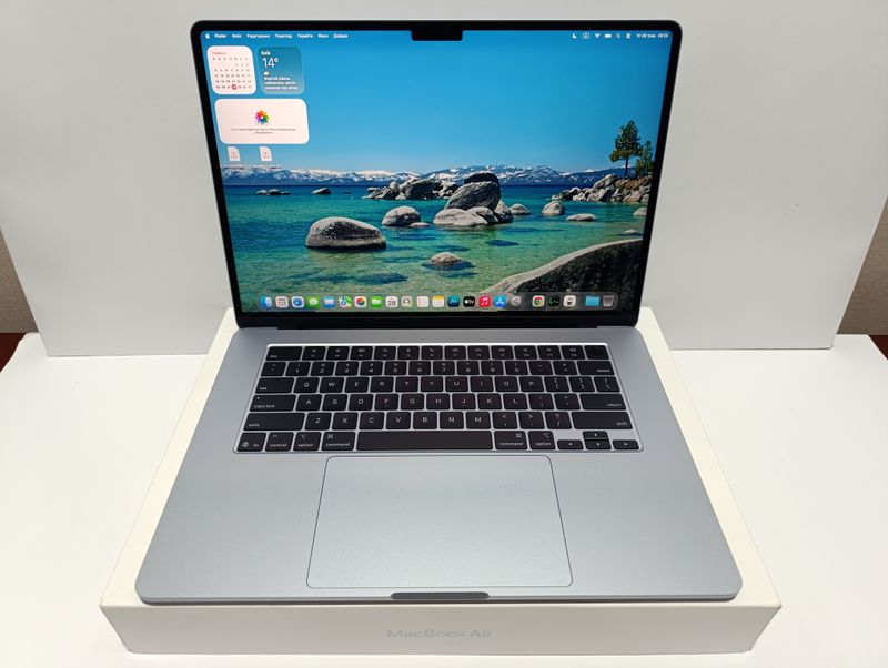OPEN BOX 2 ЦИКЛИ Macbook Air 15 M4 SKY BLUE 24GB RAM! /2-х чиповий швидкий SSD 512GB/ ПОВНИЙ КОМПЛЕКТ / APPLE CARE 01/2027 + чохол